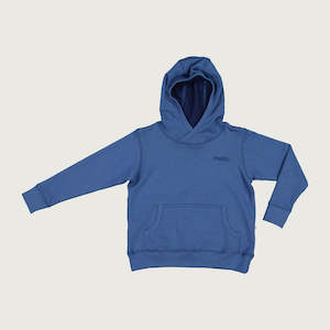 Organic cotton merino hoodie denim blue Mello Merino