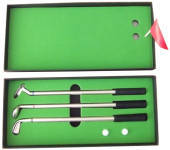 Golf Clubs Pen Set With Green