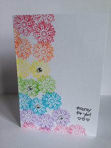 Customisable Rainbow Flower Card - Melrose Paper Designs