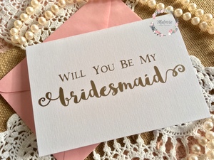 Will you be my bridesmaid card - Melrose Paper Designs