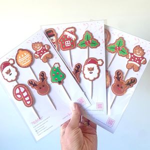 Products: Mixed Christmas Cupcake Toppers - Melrose Paper Designs
