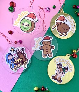Products: Personalised Christmas Baubles - Melrose Paper Designs