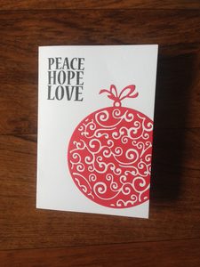 Handmade Christmas Bauble Card - Melrose Paper Designs