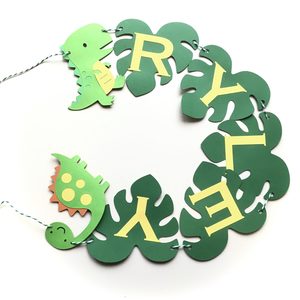 Personalised Dinosaur Banner - Melrose Paper Designs