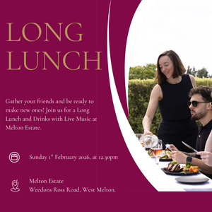 Melton Estate Long Lunch - Wine, food and live music amongst the vines