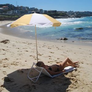 Toys: Compact Beach Umbrella - Butternut