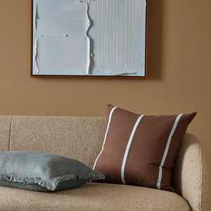 Homewares: Otis Chocolate/Sky Cushion