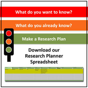 Organise Your Research: Family History Research Planner - Spreadsheet