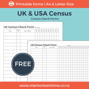 Organise Your Research: Census Check Form