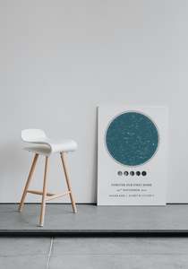 Star Maps: Star Map- White & Turquoise