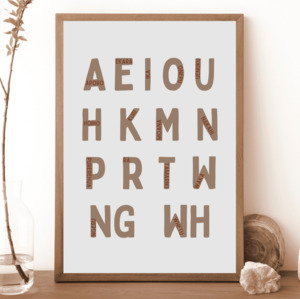 For The Little Ones: Simple Māori Alphabet Print - (Te Arapū Māori)