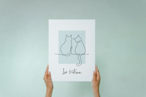 Home Decor: Minimalistic Cat Print