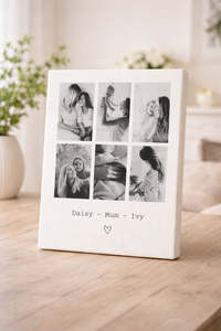 All: Personalised Black & White Mum Photo Collage Canvas