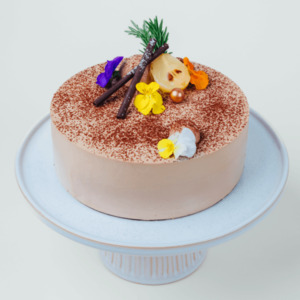 Products: Hazelnut Chocolate Pear Cake (GF) MEMO Cakery