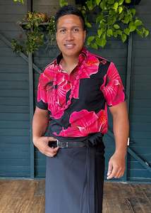 Mika Shirt - Midnight Hibiscus