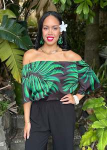 Manamea  Top - Green Maxi Palm