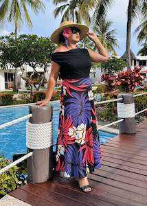 Skirts: Selina Skirt - Violet Palms