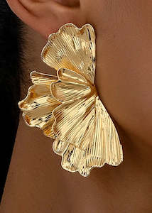 Gold Flower Earrings