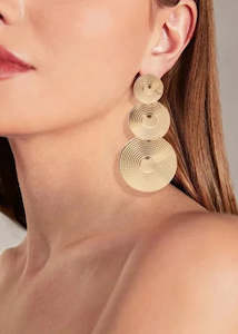 Gold Round Plating Earrings