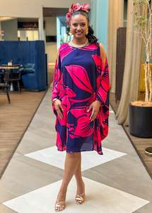 Kaftans: Stella Kaftan - Pink Tide