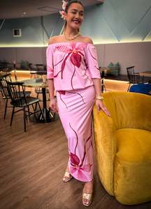 Puletasi Two Piece: Petra Puletasi - Pacific Blush