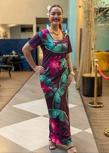 Puletasi Two Piece: Leata Puletasi - Pacific Plum