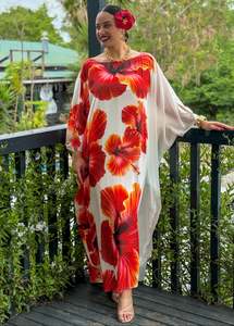 Lelei Kaftan - Red Hibiscus