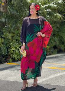 Kaftans: Tala Kaftan - Fuscia Flame