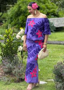 Puletasi Two Piece: Petra Puletasi - Lavender Lei