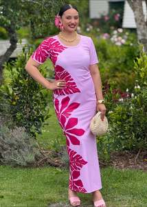 Puletasi Two Piece: Leata Puletasi - Princess Pink