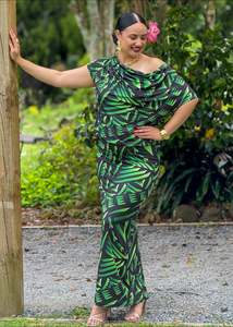 Puletasi Two Piece: Elena Puletasi - Black Forest