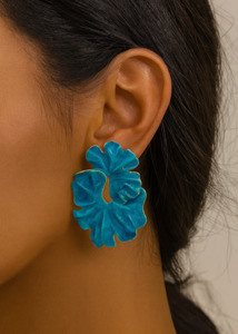 Accessories: Vibrant Metal Enamel Tropical Earrings
