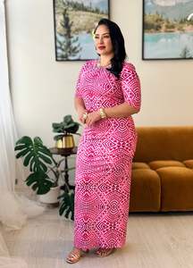 Puletasi Two Piece: Mina Puletasi - Pacific Pink