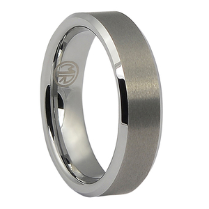 Bold Men’s Brushed Tungsten 6mm Wedding Ring