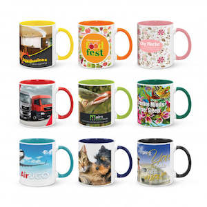 Ceramic Mugs: Madrid Coffee Mug - Two Tone