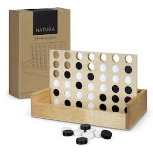 Toys: NATURA Quattro Wooden Four-in-a-Row Game