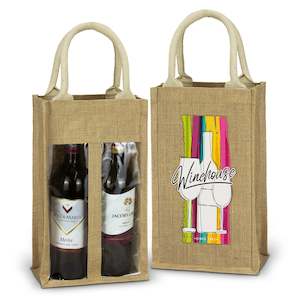 Leisure: Serena Jute Double Wine Carrier