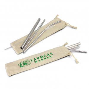 Camping Outdoors: Stainless Steel Straw Set