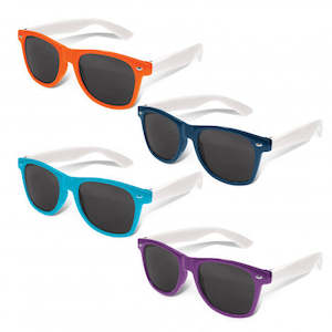 Sunglasses: Malibu Premium Sunglasses - White Arms