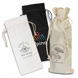 Drawstring Bags: Cotton Wine Drawstring Bag