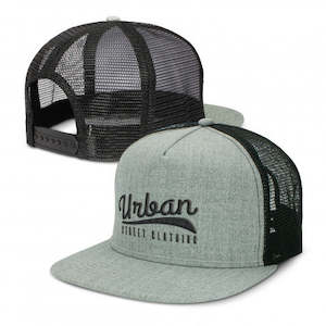 Headwear: Jackson Flat Peak Trucker Cap