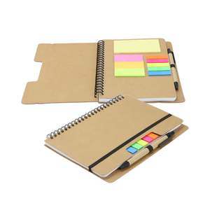 Stationary: Kraft Notebook with Notes and Flags