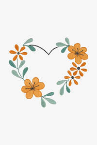 Dmc Threads: Floral Heart DMC Embroidery Kit