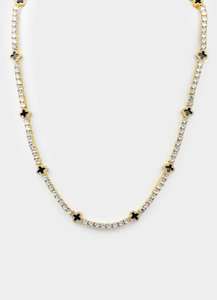 Four Leaf Baguette Necklace - 18k Gold Plated
