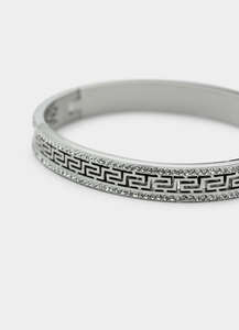 Greca Icy Bangle - Stainless Steel