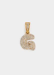 2 For 60 Nzd Bundle: Monogram Ice Pendant - 18K Gold Plated