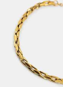 Womens Bracelets And Bangles: Scale Bracelet - 18K Gold Plated