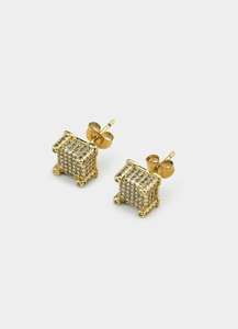 Womens Icy: Icy Palace Stud - 18K Gold Plated
