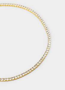 Tennis Necklace - 18k Gold Plated