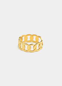Cuban Adjustable Ring - 18K Gold Plated